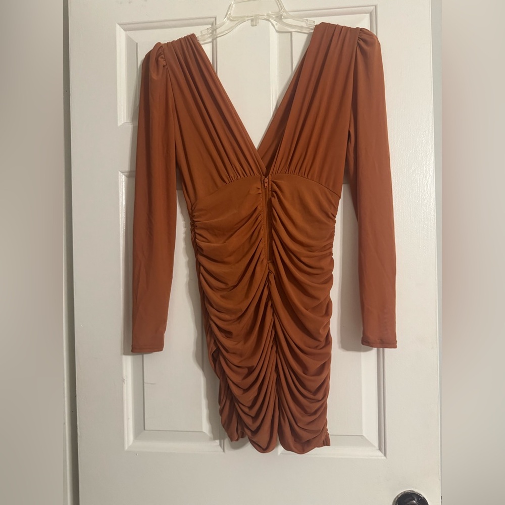 Privy Terracotta Long Sleeve Dress